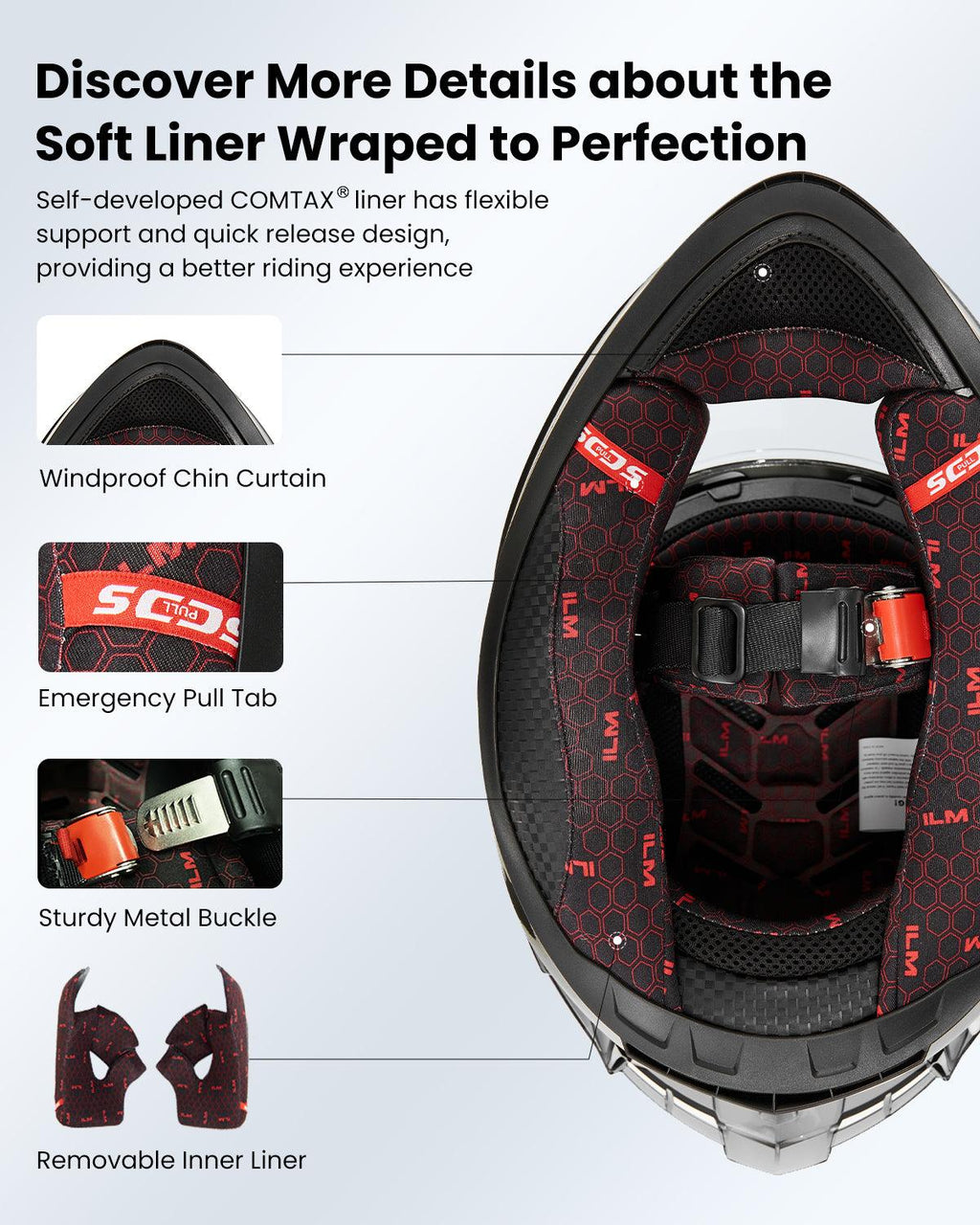 ILM Full Face Motorcycle Helmet Model Z501