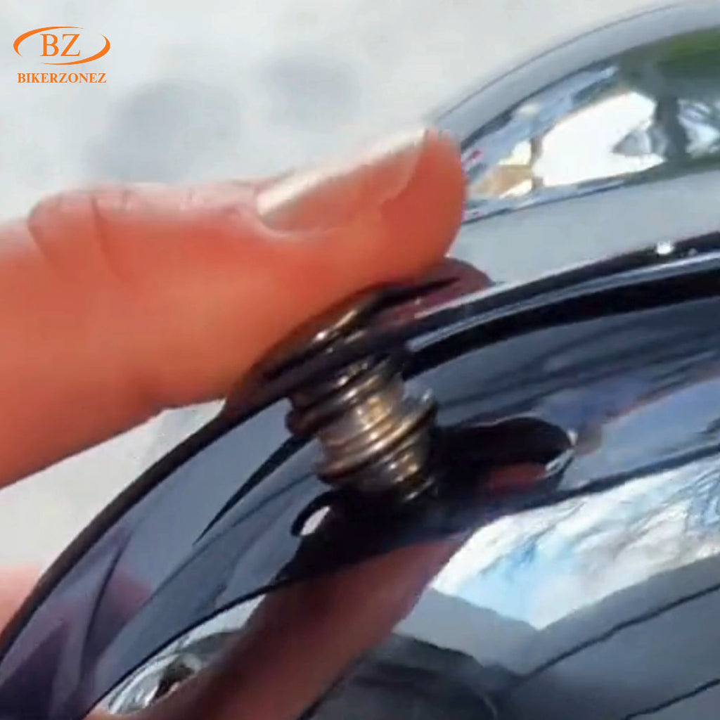 Retro Bubble Shield Visor – Three-Buckle Design