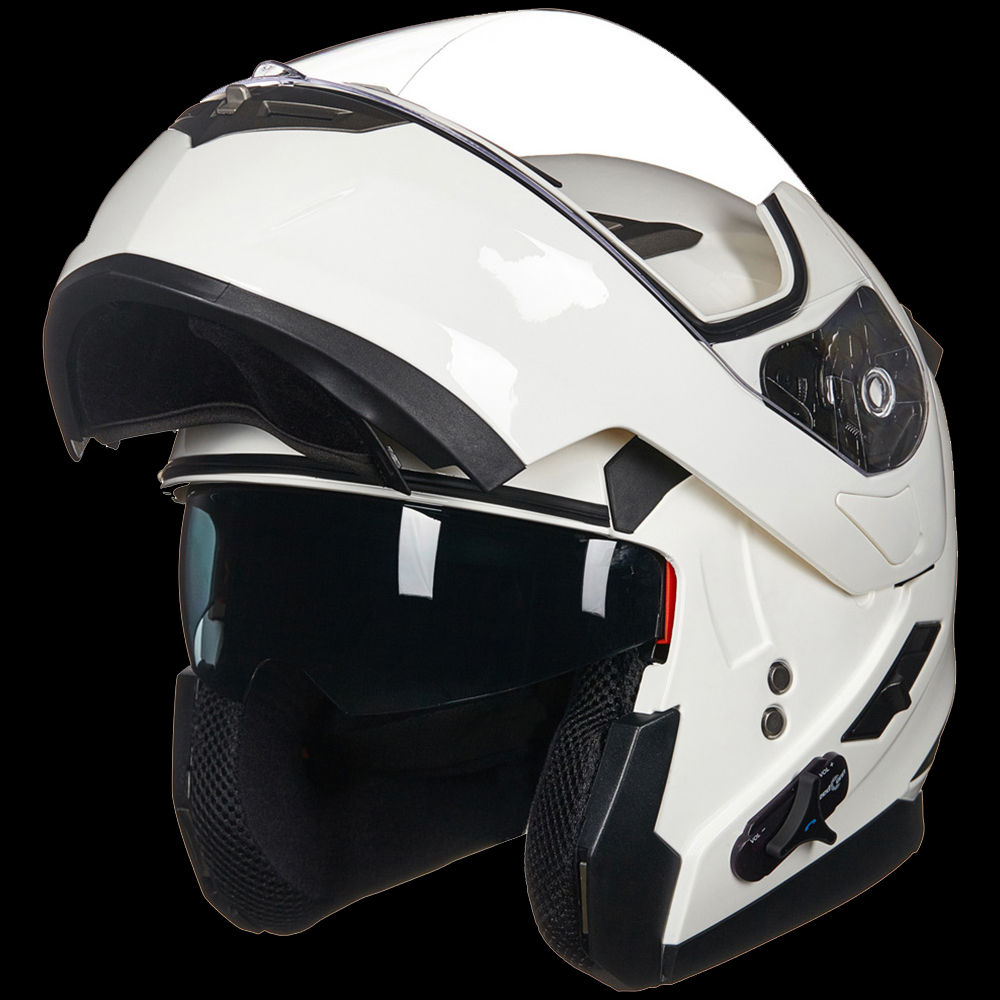 ILM Bluetooth Integrated Modular Flip up Full Face Motorcycle Helmet Model 953PRO