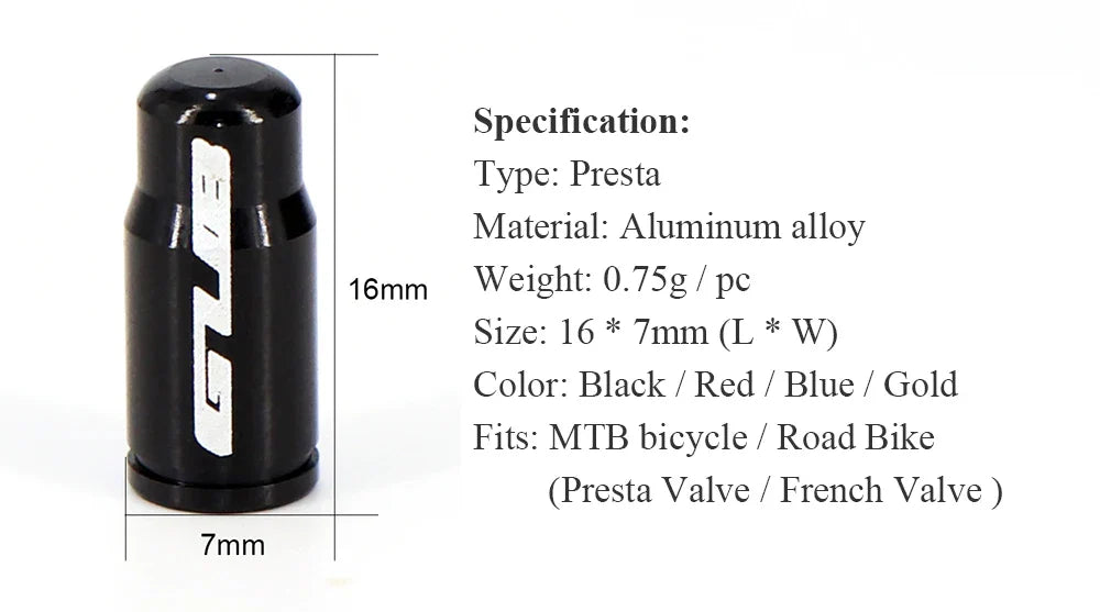 Aluminum Valve Stem Caps (Bike/Motorcycle/Car)