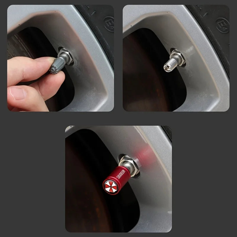 4PCS Aluminium Valve Stem Caps