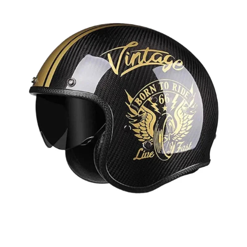 Carbon Fiber Retro Motorcycle Helmets