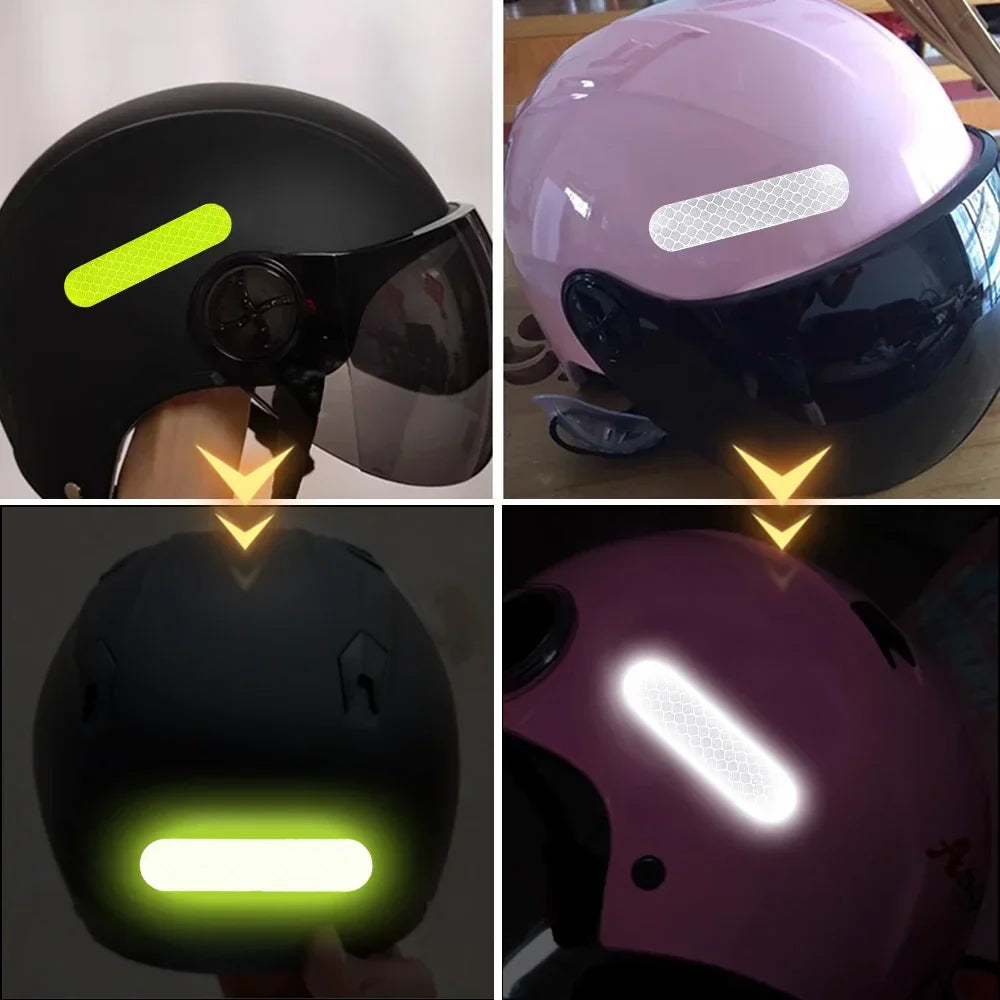 Helmet Warning Reflective Stickers Night Safety Driving