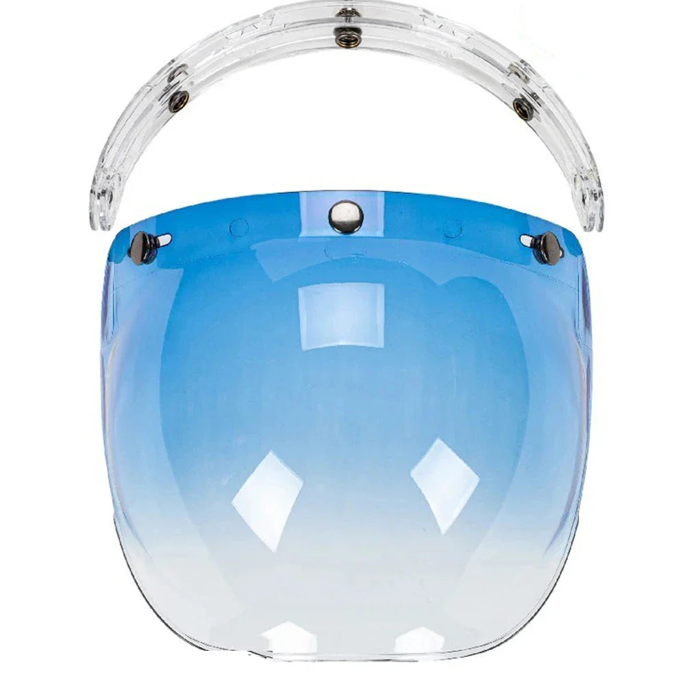 Retro Bubble Shield Visor – Three-Buckle Design