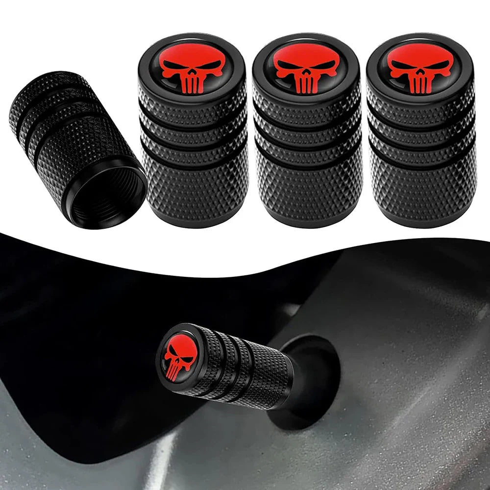 4PCS Skull Valve Stem Caps