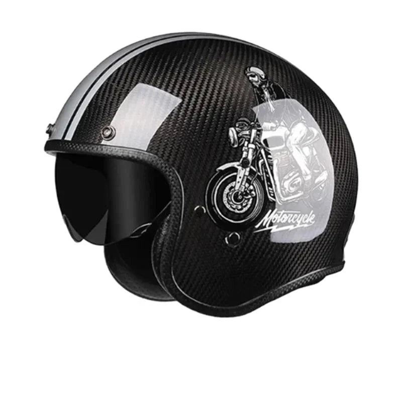 Carbon Fiber Retro Motorcycle Helmets