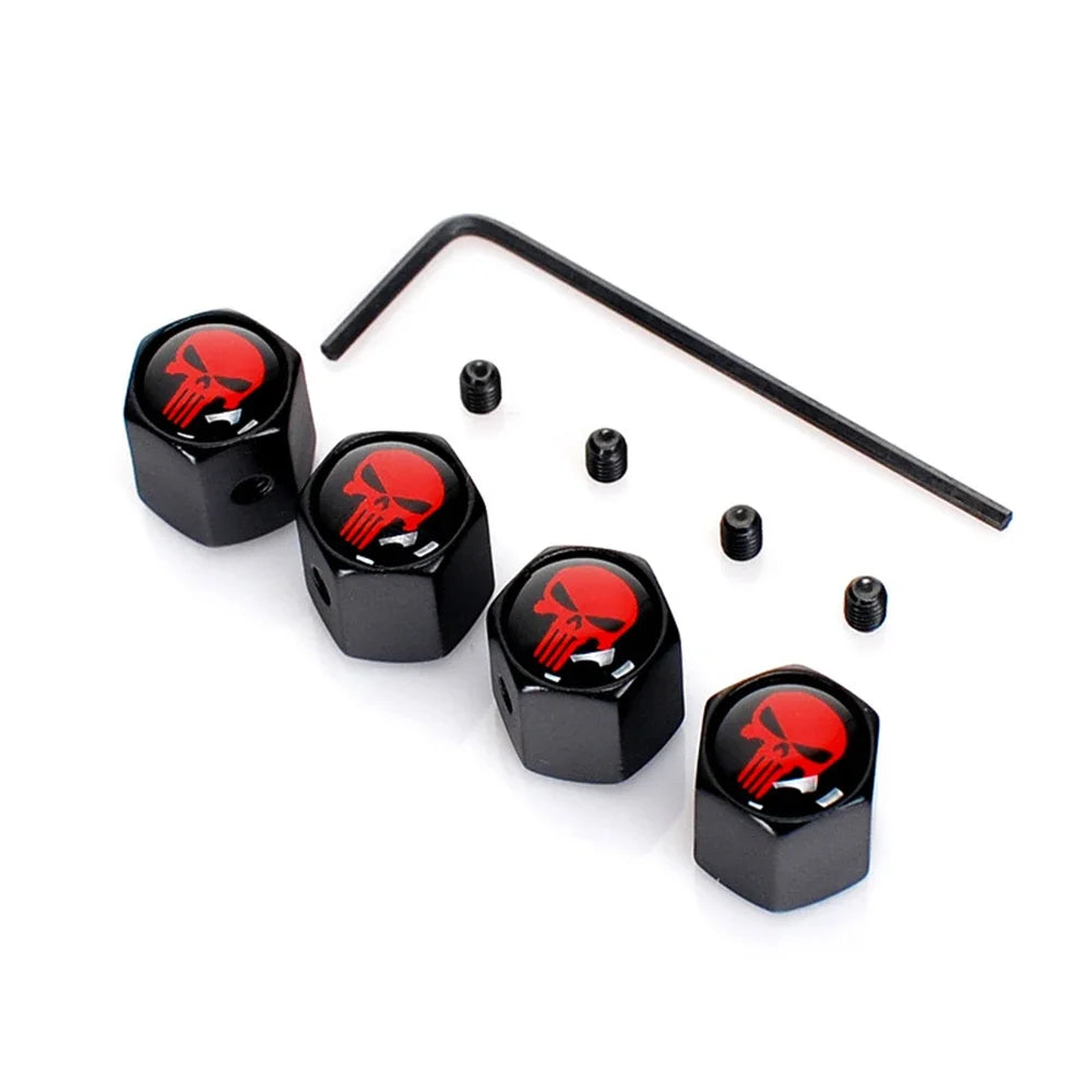 Anti-Theft Skull Valve Stem Caps