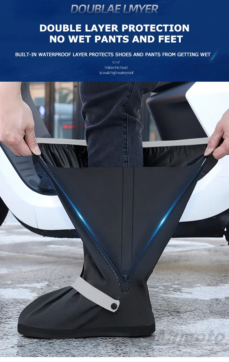 Motorcycle Shoe Cover Non-Slip Waterproof For Rainy Day