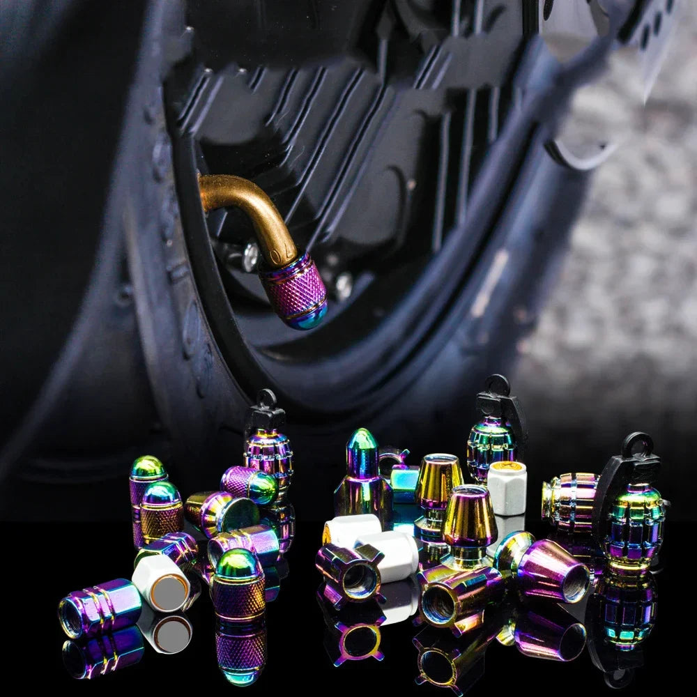 4PCS Colorful Valve Stem Caps
