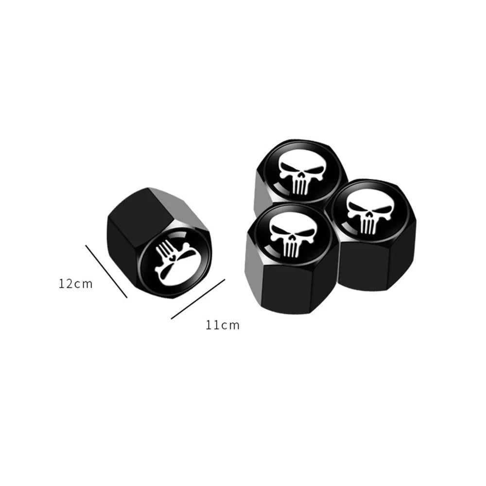 Anti-Theft Skull Valve Stem Caps