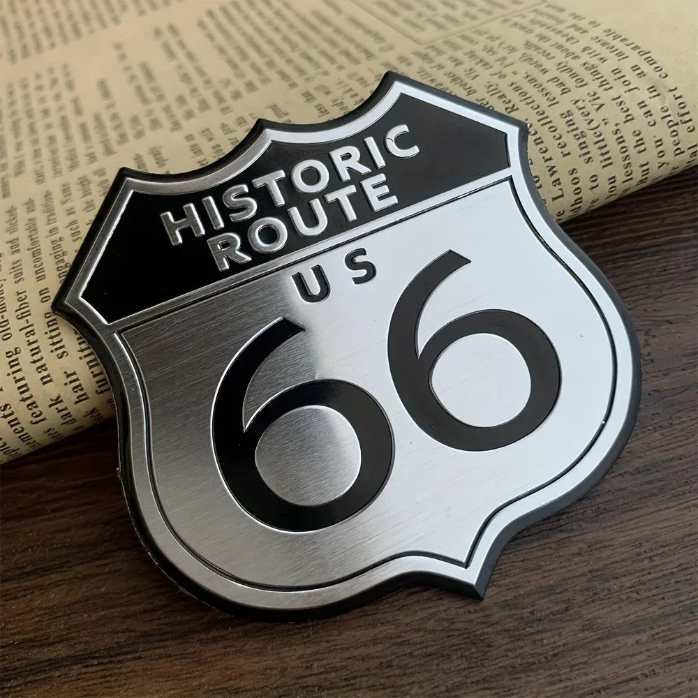 Aluminum Stickers 3D 66 Historic Route