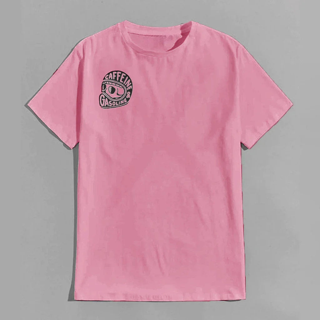 Caffeine & Gasoline Graphic Cotton T-shirt Unisex