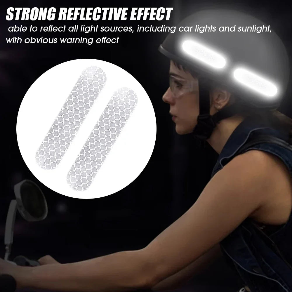 Helmet Warning Reflective Stickers Night Safety Driving