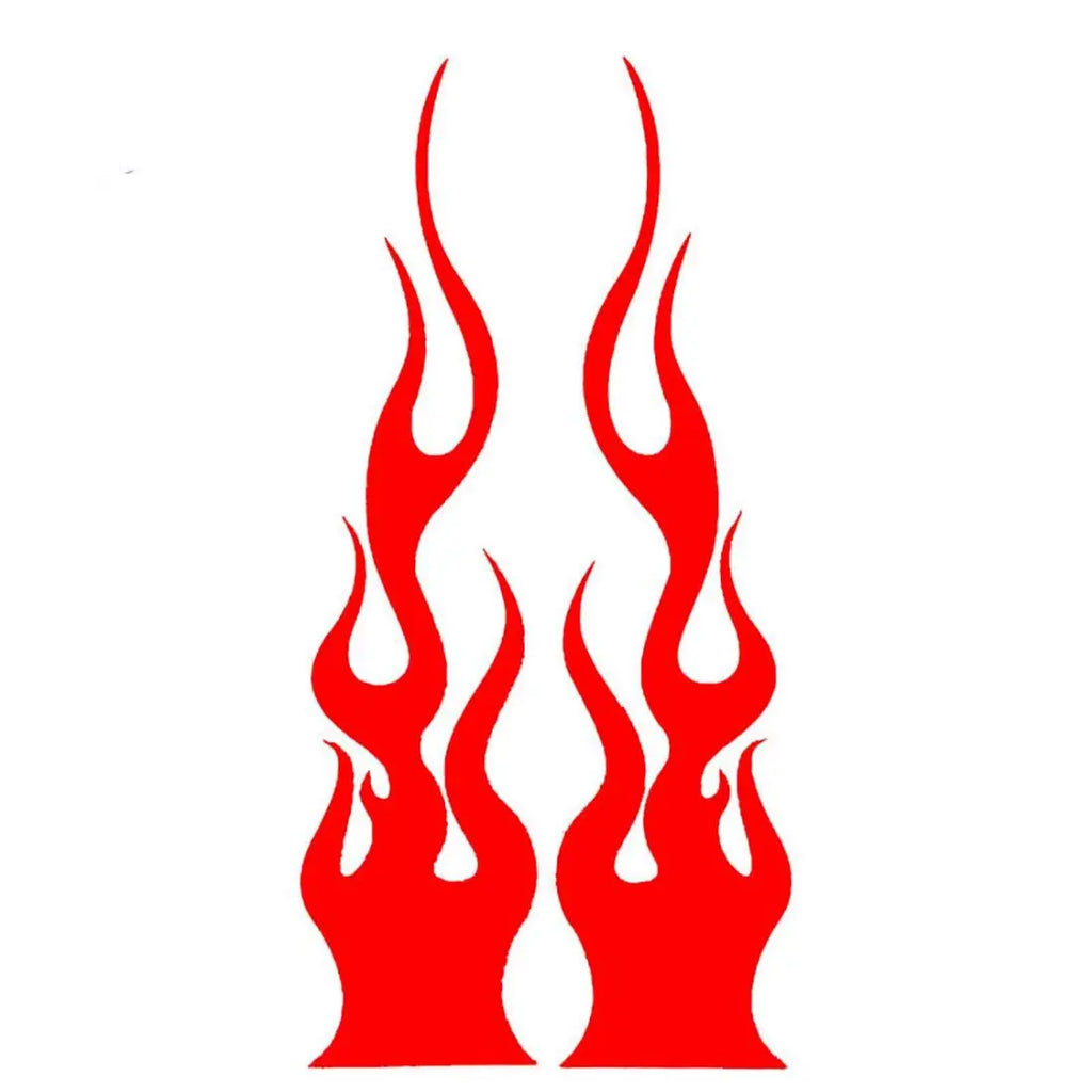 2Pcs/Set Flame Skulls Decals Motorcycle