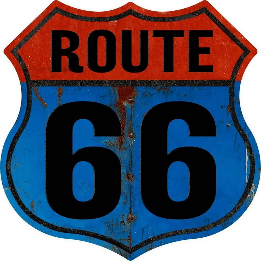 Route 66 American Dreams Shield Metal Tin Signs Posters