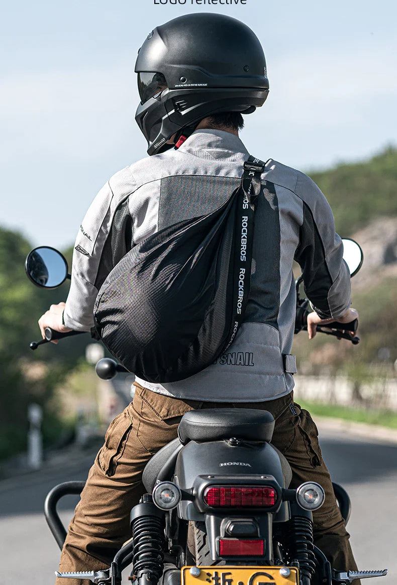 Motorcycle Helmet Backpack Large Capacity Travel Bags Reflective
