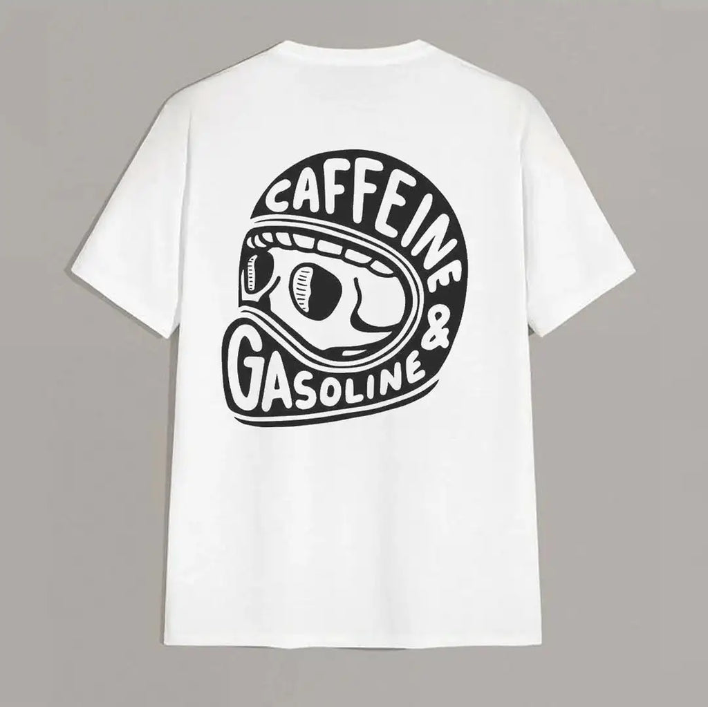 Caffeine & Gasoline Graphic Cotton T-shirt Unisex