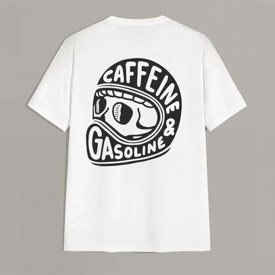 Caffeine & Gasoline Graphic Cotton T-shirt Unisex