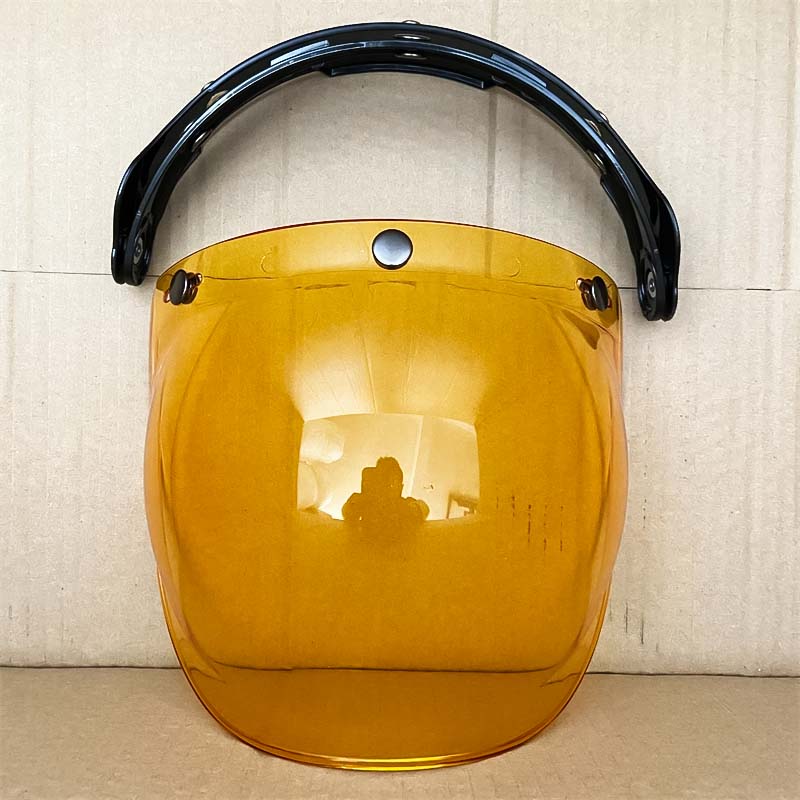 Retro Bubble Shield Visor – Three-Buckle Design