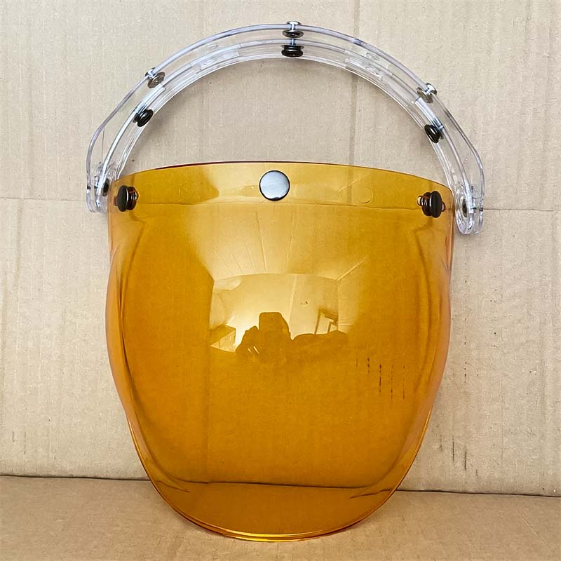 Retro Bubble Shield Visor – Three-Buckle Design